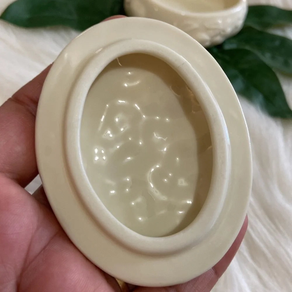 Vintage 1998 Lenox Fruits Of Life Handcrafted Porcelain Ceramic Trinket Box